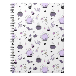 Cuaderno Patrón de brujas de Kawaii