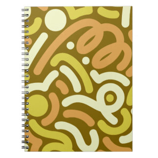 Cuaderno Patrón de bucle de garabato de oliva