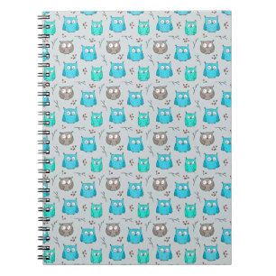 Cuaderno Patrón de búho no repetido