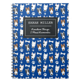 Cuaderno Patrón de Bull Terrier Personalizado Perro Cuerdo