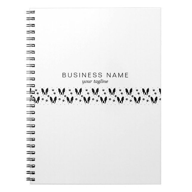 Cuaderno Patrón de bulldog francés (Frente)