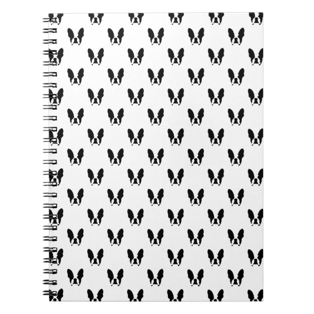 Cuaderno Patrón de bulldog francés (Frente)