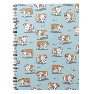 Cuaderno Patrón de bulldog inglés