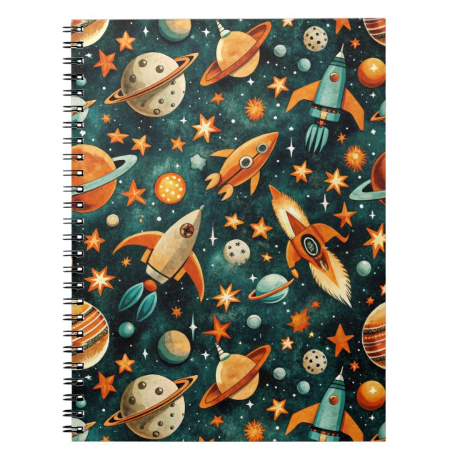 Cuaderno Patrón de buques de cohetes de naves espaciales vi (Frente)
