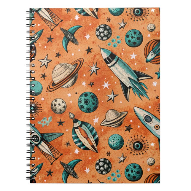 Cuaderno Patrón de buques de cohetes de naves espaciales vi (Frente)
