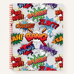 Cuaderno Patrón de burbuja de superhéroes