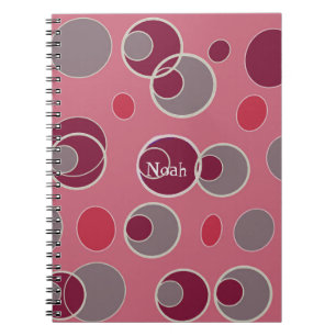 Cuaderno Patrón de burbuja retro