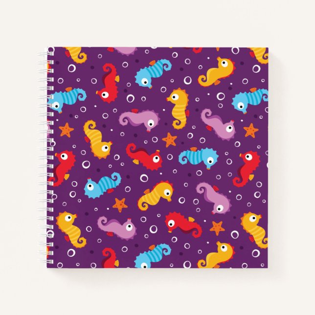 Cuaderno Patrón de caballitos de mar sin mar (Anverso)