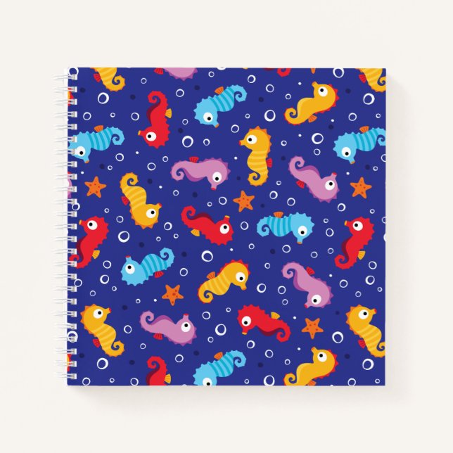 Cuaderno Patrón de caballitos de mar sin mar (Anverso)
