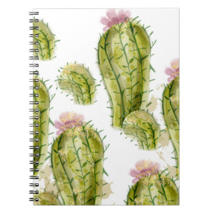 Cuaderno Patrón de Cactus acuarela