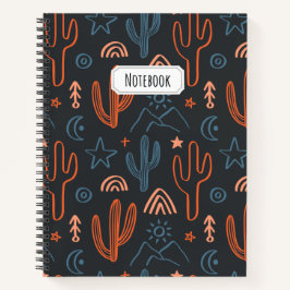 Cuaderno Patrón de cactus Minimalista de verano