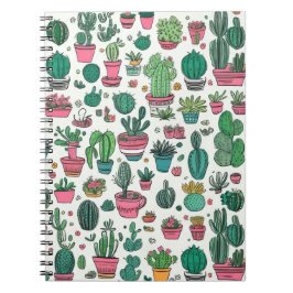 Cuaderno Patrón de Cactus Succulent