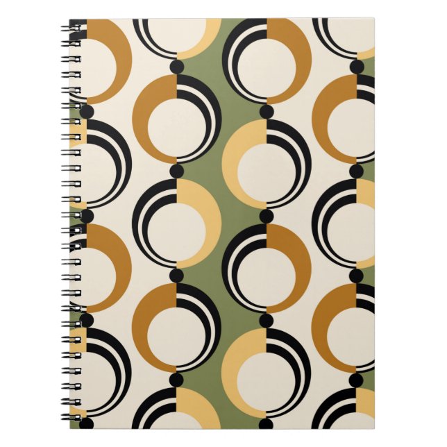 Cuaderno Patrón de cadena abstracto sin inconvenientes. Dis (Frente)