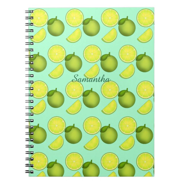 Cuaderno Patrón de cal verde (Frente)