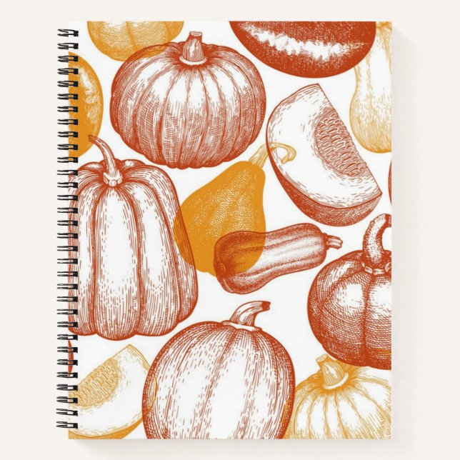 Cuaderno Patrón de calabaza (Anverso)