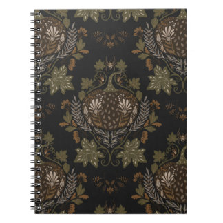 Cuaderno Patrón de calabaza de Halloween folclórico