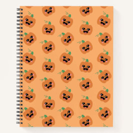 Cuaderno Patrón de calabazas de Kawaii de Halloween
