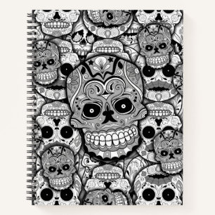 Cuaderno Patrón de calaveras azucareras