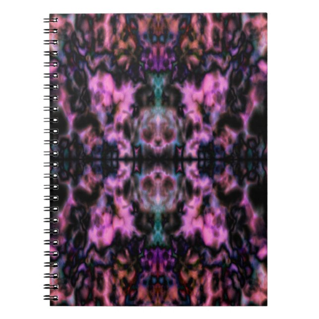 Cuaderno Patrón de caleidoscopio psicodélico (Frente)