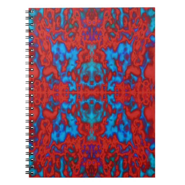 Cuaderno Patrón de caleidoscopio psicodélico (Frente)