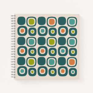 Cuaderno Patrón de camino de jardín moderno de mediados de 
