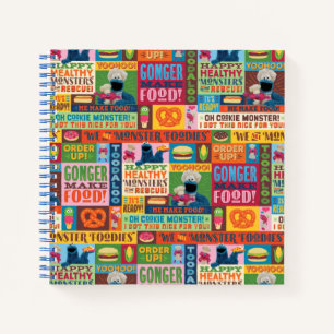 Cuaderno Patrón de camión de comida de Monster de Cookie