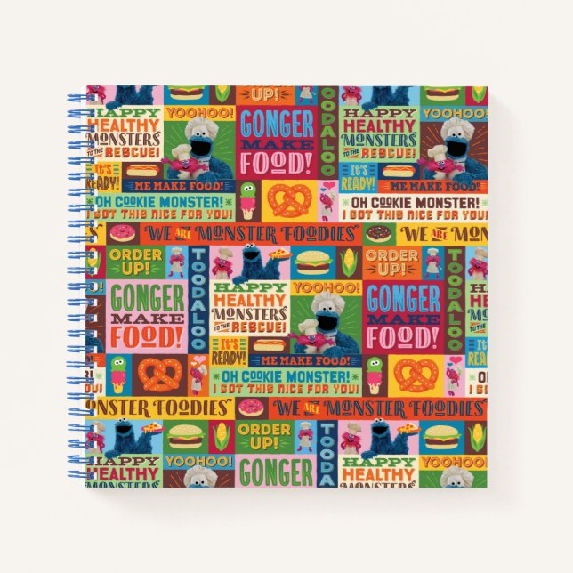 Cuaderno Patrón de camión de comida de Monster de Cookie (Anverso)