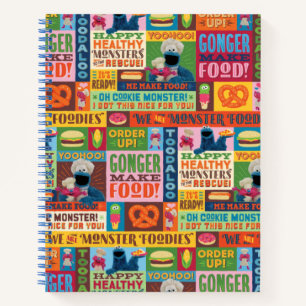 Cuaderno Patrón de camión de comida de Monster de Cookie