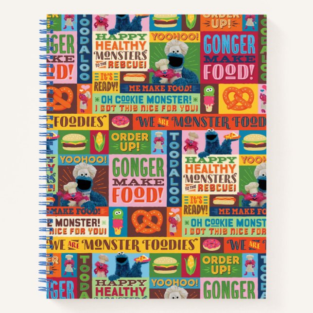 Cuaderno Patrón de camión de comida de Monster de Cookie (Anverso)