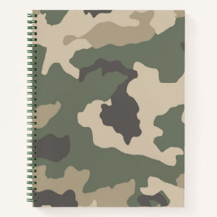Cuaderno Patrón de Camo Verde
