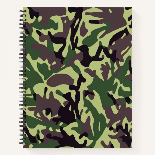 Cuaderno Patrón de camo verde de Hunters (Anverso)
