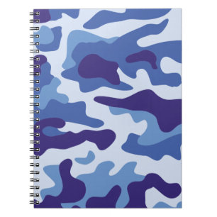 Cuaderno Patrón de camuflaje azul