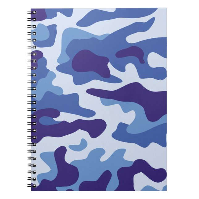 Cuaderno Patrón de camuflaje azul (Frente)