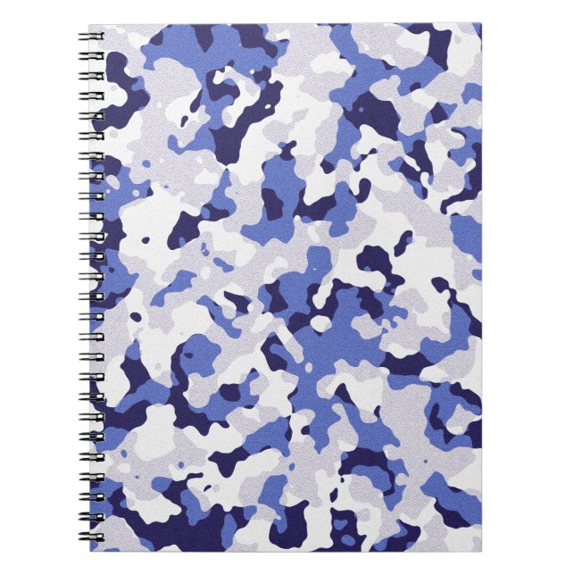 Cuaderno Patrón de camuflaje azul (Frente)