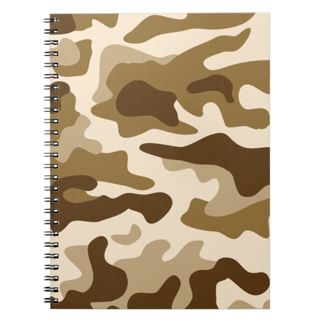 Cuaderno Patrón de camuflaje beige (Frente)