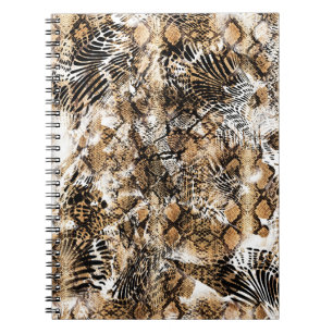 Cuaderno Patrón de camuflaje de cebra de leopardo colorido