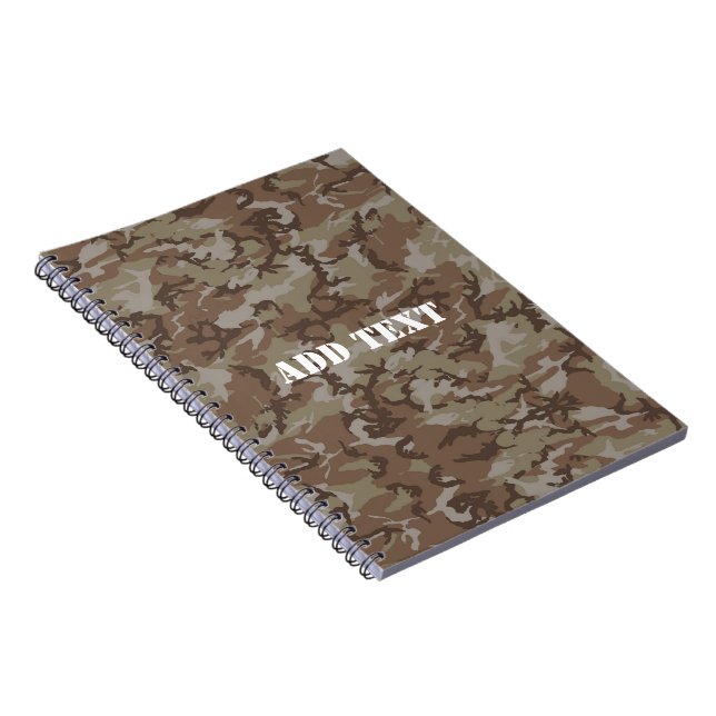 Cuaderno Patrón de camuflaje del desierto militar (Lado Derecho)