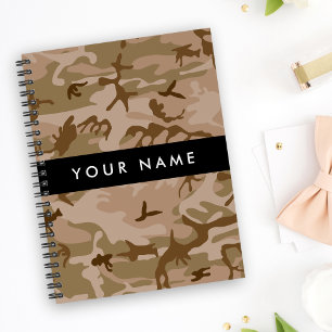 Cuaderno Patrón de Camuflaje del Desierto, Tu nombre, Perso