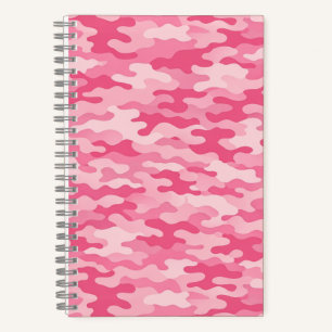 Cuaderno Patrón de camuflaje femenino rosa