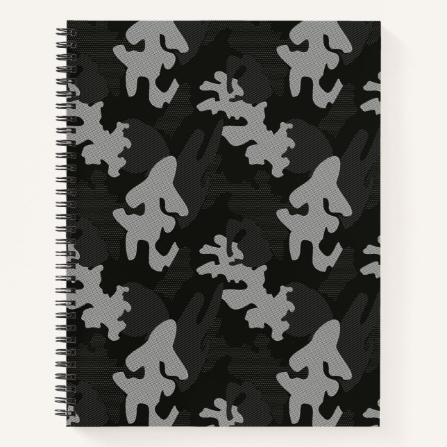 Cuaderno Patrón de camuflaje negro (Anverso)