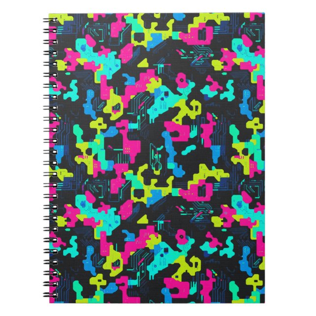 Cuaderno Patrón de Camuflaje Neon (Frente)