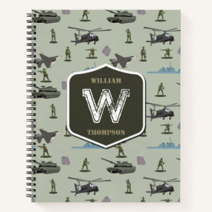 Cuaderno Patrón de camuflaje verde camuflaje militar del ej