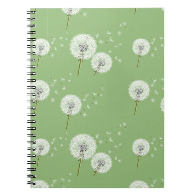 Cuaderno Patrón de candelio sobre fondo verde (Frente)