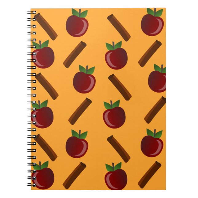 Cuaderno Patrón de canela de Apple (Frente)