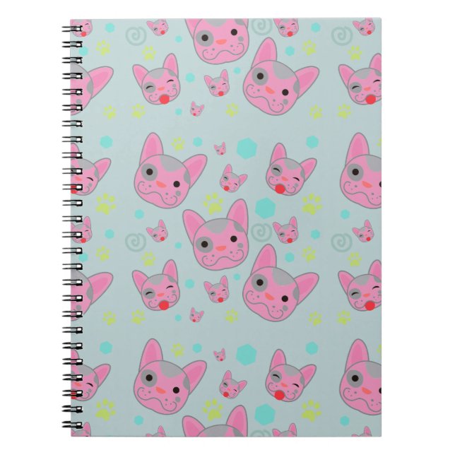 Cuaderno Patrón de cara de perro lindo - portátil (Frente)