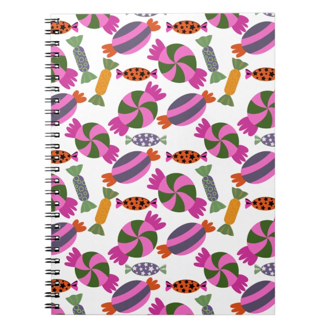 Cuaderno Patrón de caramelos | Patrón de chupachups | Chupa (Frente)