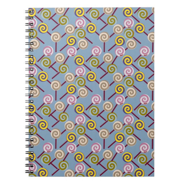 Cuaderno Patrón de caramelos | Patrón de chupachups | chupa (Frente)
