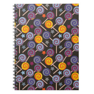 Cuaderno Patrón de caramelos Patrón de chupachups chupa