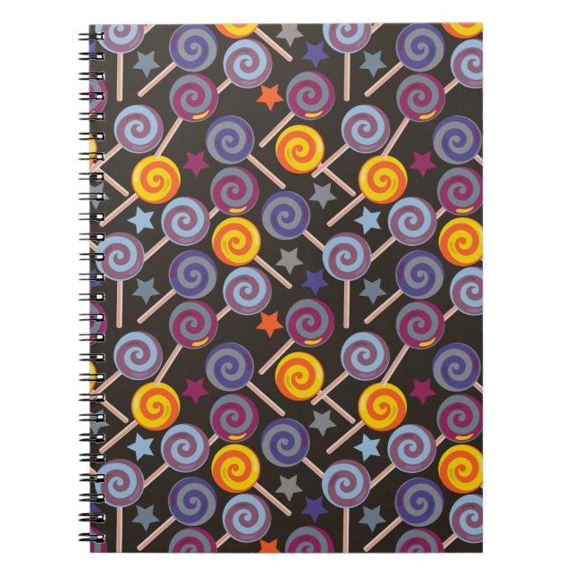 Cuaderno Patrón de caramelos | Patrón de chupachups | chupa (Frente)
