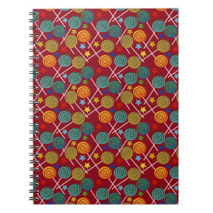 Cuaderno Patrón de caramelos Patrón de lollies pirulí 3